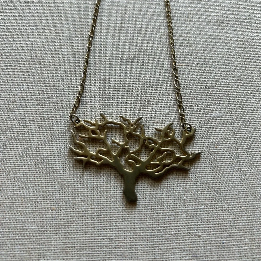 Gold-Tone Barren Tree Necklace - Picture 5 of 5